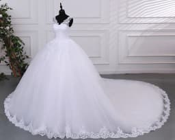 Cheap Wedding Dress Pure White Wedding Dresses With Train Customized Party Dress 2025 Brides Wedding Dresses Ashley Gloria