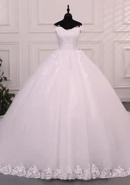 Cheap Wedding Dress Pure White Wedding Dresses With Train Customized Party Dress 2025 Brides Wedding Dresses Ashley Gloria