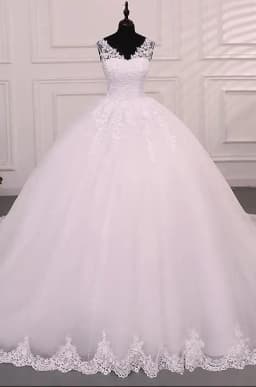 Cheap Wedding Dress Pure White Wedding Dresses With Train Customized Party Dress 2025 Brides Wedding Dresses Ashley Gloria