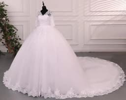 Cheap Wedding Dress Pure White Wedding Dresses With Train Customized Party Dress 2025 Brides Wedding Dresses Ashley Gloria