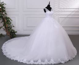 Cheap Wedding Dress Pure White Wedding Dresses With Train Customized Party Dress 2025 Brides Wedding Dresses Ashley Gloria