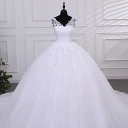 Cheap Wedding Dress Pure White Wedding Dresses With Train Customized Party Dress 2025 Brides Wedding Dresses Ashley Gloria