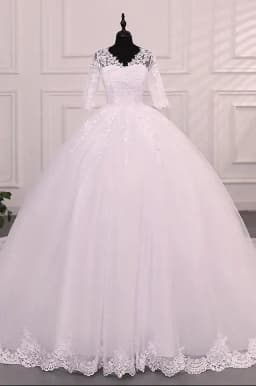 Cheap Wedding Dress Pure White Wedding Dresses With Train Customized Party Dress 2025 Brides Wedding Dresses Ashley Gloria