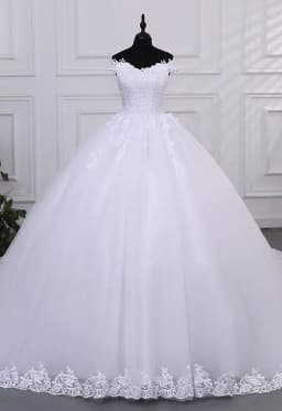 Cheap Wedding Dress Pure White Wedding Dresses With Train Customized Party Dress 2025 Brides Wedding Dresses Ashley Gloria