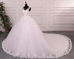 Cheap Wedding Dress Pure White Wedding Dresses With Train Customized Party Dress 2025 Brides Wedding Dresses Ashley Gloria