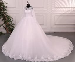 Cheap Wedding Dress Pure White Wedding Dresses With Train Customized Party Dress 2025 Brides Wedding Dresses Ashley Gloria