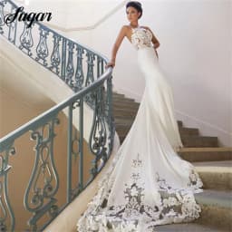 Mermaid Sexy Wedding Dress Spaghetti Strap Vestidos de novia Vintage Customized Sweetheart Bridal Gown Backless Wedding Gowns