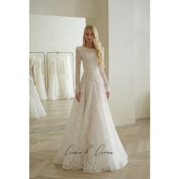 Gwn&Gce 2026 Elegant French Lace Mermaid Wedding Dresses Full Sleeves Long Floor Length Bride Gowns Formal Bridal Dresses Custom
