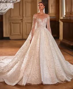 Customzied Luxury Wedding Dresses for Princess Sparkling Beaded Bridal Dress Ball Gown Vestidos De Novia