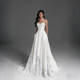 Customized Strapless Sweetheart Neckline A-Line Satin Wedding Dress Elegant Zipper Back Floor Length Sweep Train Gown For Bride
