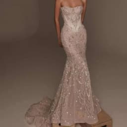 Gorgeous Mermaid Gown Wedding Dress Strapless Crystal Full Appliques Bridal Gowns Floor-Length Vestido De Noiva Customized