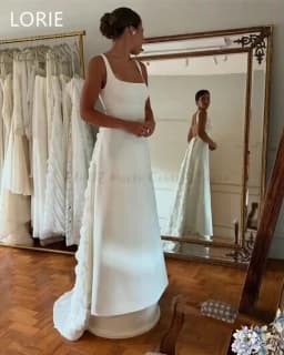 LORIE A-line And Mermaid Sexy Short Wedding Dress 3D Applique Sleeveless Bridal Gowns vestidos de novia Backless Customized 2025