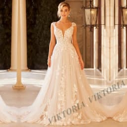VIKTORIA Classic 2025 Wedding Dresses Cap Sleeves Sweetheart For Bride A-LINE Appliques Women Vestidos De Novia Drop Shipping