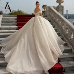Sleeveless Wedding Dress 2026 Sweetheart Off the Shoulder Ball Gown Princess Bride LelaAcra SM27 Plus Size Vestido De Noiva