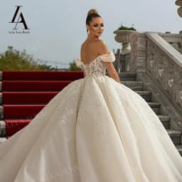 Sleeveless Wedding Dress 2026 Sweetheart Off the Shoulder Ball Gown Princess Bride LelaAcra SM27 Plus Size Vestido De Noiva
