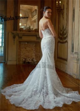 Paloda Fancy Wedding Dresses for Women with Appliques Sleeveless Mermaid Zipper Pleat Robe De Soiree De Mariage Customized