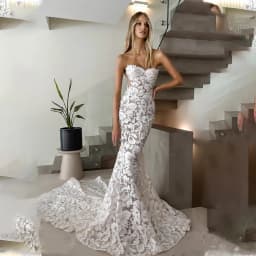 Sexy Sweetheart Full Lace Applique Born Bodce Mermaid Wedding Dresses Backless Sweep Train Custom Made Bridal Grown 2025 Rode