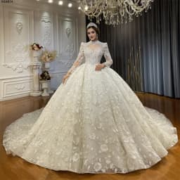Customized High Neckline Wedding Gown Elegant Bridal Dress for Brides Amanda Novias Official