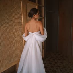 Off Shoulder Sweetheart Satin Mermaid Wedding Dress Backless Bow Long Train Minimalist Bridal Gown Custom Beach Garden Weddings