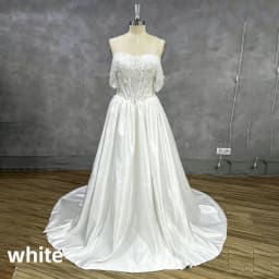 Off Shoulder Lace Corset Satin Wedding Dress High Side Slit Cathedral Train Backless Ivory Bridal Gown Custom Vestido De Novia