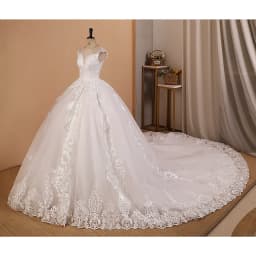 Lace Wedding Dress V-neck Luxury Princess Wedding Gown With Train Classic Ball Gown Plus Size Vestido De Noiva Customized