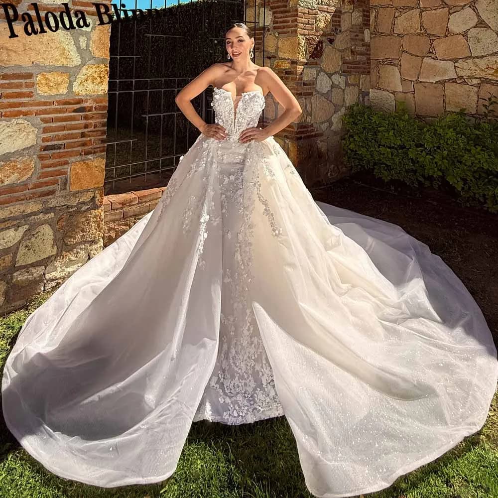 Paloda Delicate Wedding Dress for Women with Appliques Mermaid Sleeveless Sweetheart Vestidos De Novia Brautmode Customized
