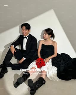 Fancy Korea Especially Strapless Wedding Dress White And Black Taffeta Evening Party Dress A Line Back Bow Customized