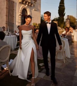 Wedding Dress 2025  Customize To Measures Mermaid Side Slit With Detachable Skirt For Women Romantic Bridal Gowns Elegant Robe
