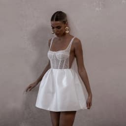 Popular Wide Straps Sheer Illusion Pear Short Short Wedding Dresses Backless Mini Bridal Gown Vestido De Noival