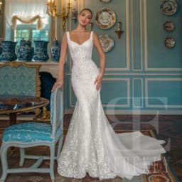 BEBEKEY Elegant Lace Wedding Dress With DetachableTrain Mermaid Wedding Party Gown Customized Bridal Dresses Formal Gowns