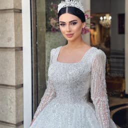 Exquisite Wedding Dress With Embroidery Bead Princess Ball Gown Full Sleeve Square Collar Lace Up Customized Vestido De Novia