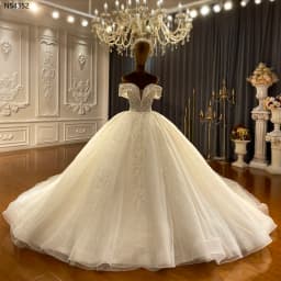 Customized NS4352 Off The Shoulder Straps Wedding Dress Ball Gown