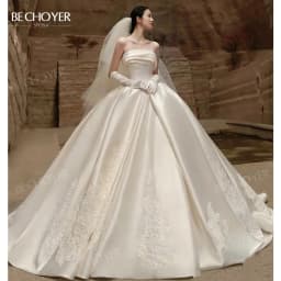 Wedding Dress Sleeveless A-Line Appliques Bride Gown Court Train Vintage Princess BECHOYER XH300 Customized Vestido De Noiva