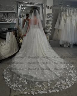 Moonlight Charming Wedding Gowns Appliques Sleeveless Zipper A-line Sequined Sweetheart Robe De Soiree De Mariage Customized