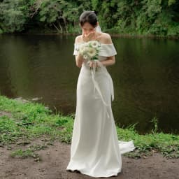 Elegant Mermaid Wedding Dresses Soft Satin Bridal Dress Off The Shoulder Floor-length Simple Vestidos De Novia Customized