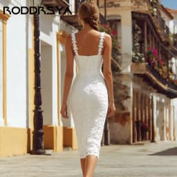 RODDRSYA Lace Midi Wedding Dresses Civil Spaghetti Straps Sweetheart Occasions Gowns Modern Mermaid vestidos de novia Customized