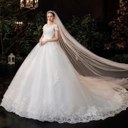 2026 Luxury Lace V Neck Ball Gown Wedding Dresses Short Sleeve Princess Illusion Applique Bridal Gowns Casamento Customized