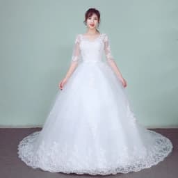 2026 Luxury Lace V Neck Ball Gown Wedding Dresses Short Sleeve Princess Illusion Applique Bridal Gowns Casamento Customized