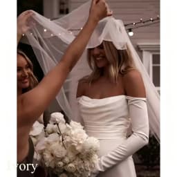Modern Satin Mermaid White Wedding Dress Long Sleeves Bridal Off Shoulder Elegant Strapless Backless With Button Gown Customized