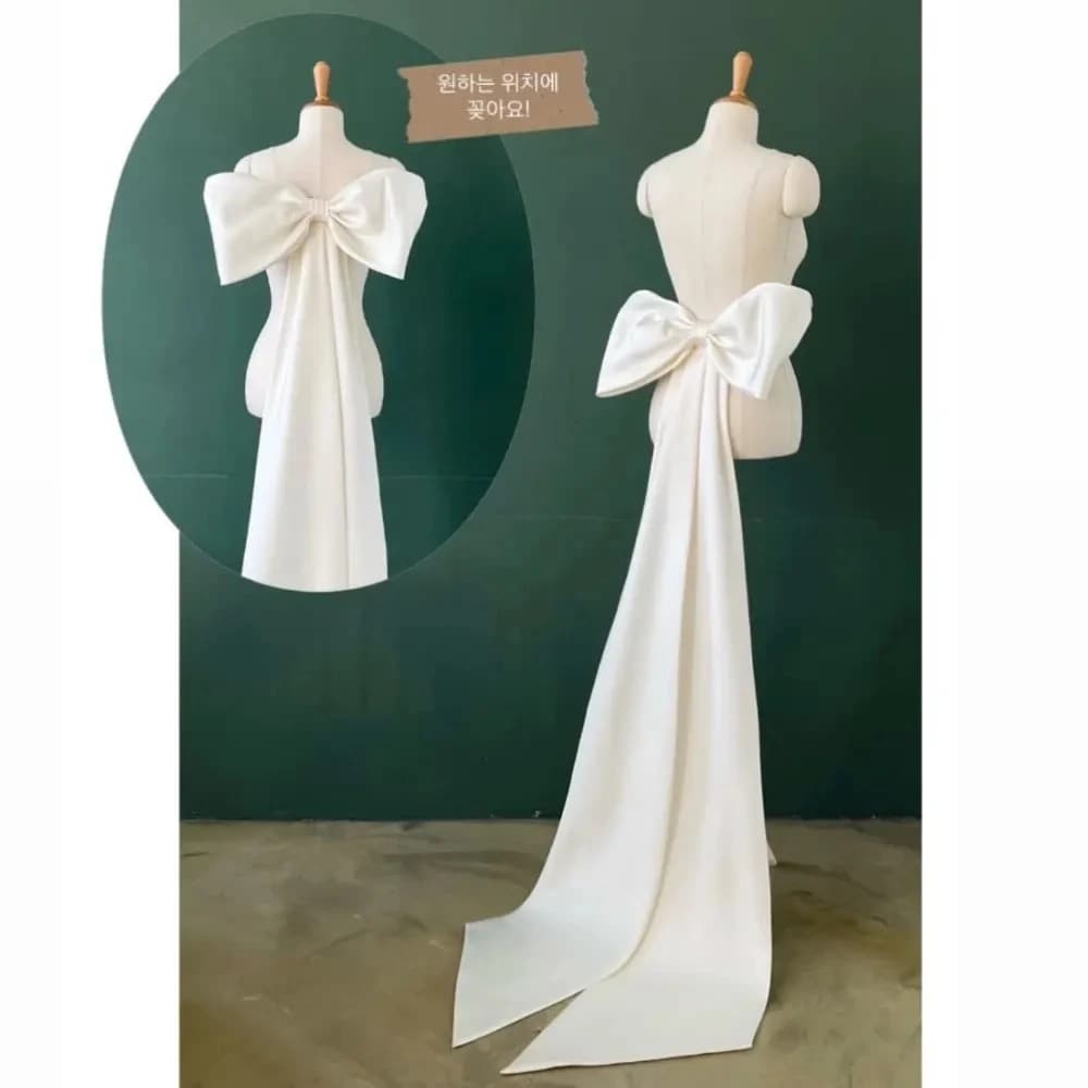 Separate ivory Bow Multiple Color Customization detachable bridal dress satin knot wedding important occasions / wedding accesso