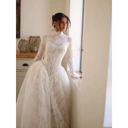 Rebecca Customized High Neck Long Sleeve Prom Dress Long Train vestidos de noche Voluminous Tulle Skirt Evening Dresses 2026