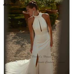Lakshmigown Halter Elegant Mermaid Wedding Gowns Customized 2026 Vedtidos Sexy Beach Bridal Dresses Receipt Dinner Party