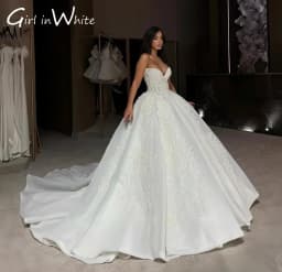 Customized Gorgeous Wedding dress Beaded V-neck Sweetheart Off Shoulder Wedding Party dress amanda novias 2025 Vestidos de novia
