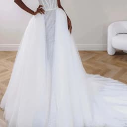 Soft Tulle Detachable Skirt Wedding Removable Train For Dresses Front Open Bridal Party Prom Overskirt Custom