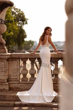 Paloda Stunning Backless Mermaid Dresses Wedding Gown Sleeveless Lace Appliques Beading Deep V Neck Vestidos De Novia Customised