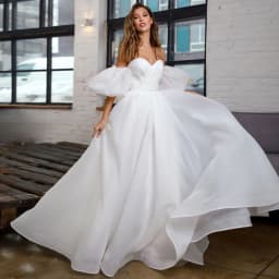 Customized Romantic Organza Wedding Dresses Detachable Puff Sleeves Elegant Sweet Bridal Dress Princess Gowns Vestido de Noiva