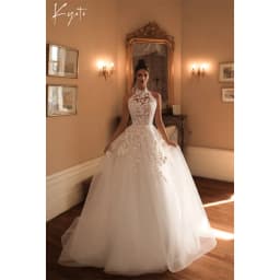 Kyoto Customized Halter Neck Back Button Wedding Dress Decal High Waistفستان زفاف Backless Long Train Abito da sposa