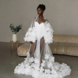 Romantic Flower Bride Robe for Bridal Wedding Gowns Photo Shoot Maternity Dressing Gown For Photography Customized