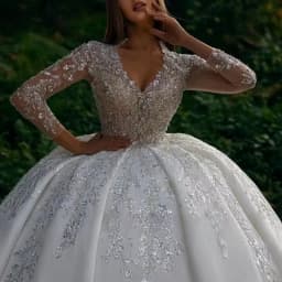 Customized Gorgeous Luxury Wedding Dresses Women Long Sleeve Appliques Sweetheart Ball Gowns Formal Bridal Dress Vestido