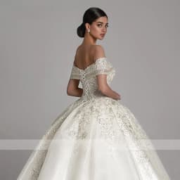 Customized Ball Gown Wedding Dresses For Women Luxury Off Shoulder Sparkling Tulle Crystal Wedding Gown Vestidos De Novia